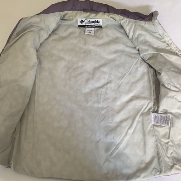 Vintage Columbia Puffer Vest Women S Purple Quilted Zip Activewear Gorpcore Warm - Picture 7 of 11
